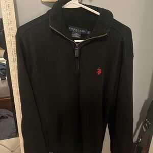 U.S. Polo Assn. Men's Black Zip-Up Sweater